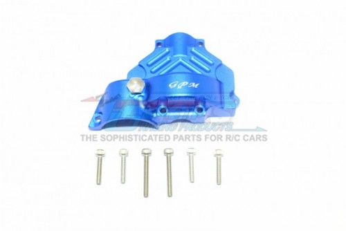 GPM Racing Axial YETI JR CAN-AM MAVERICK Aluminium Center Main Gear Cover - 7Pcs Set Blue