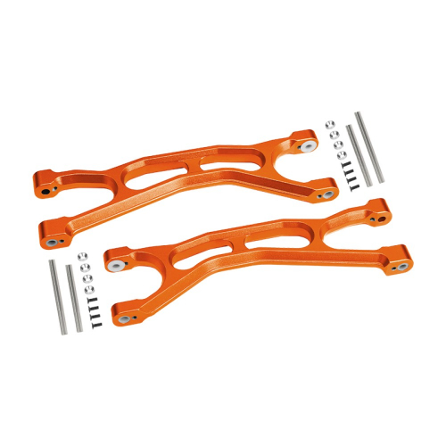 GPM Racing Traxxas XMAXX Aluminium Front/Rear Upper Arms -1Pr Orange