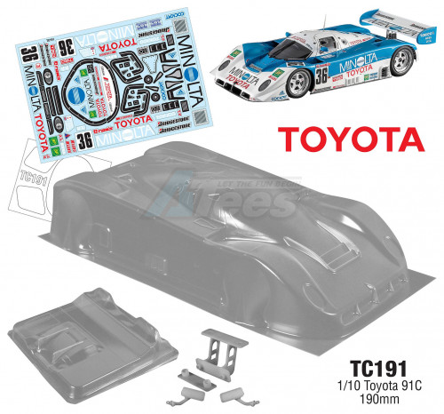 Team C Miscellaneous All 1/10 Toyota 91C 190mm
