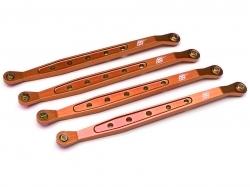 Boom Racing Axial Wraith Aluminum Chassis Linkage (4)   Orange