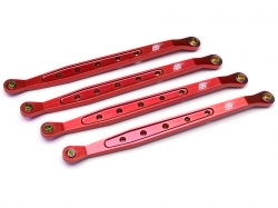 Boom Racing Axial Wraith Aluminum Chassis Linkage (4)   Red