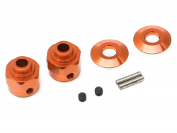 Boom Racing Axial Wraith Aluminum Hex. Wheel Hub  / 3mm wider Orange