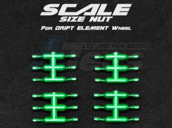 DS Racing  All Short Nut For Drift Element Wheel Green Anodized