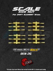DS Racing  All Long Nuts For Drift Element Wheel Gold