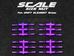 DS Racing  All Long Nut For Drift Element Wheel Purple Anodized