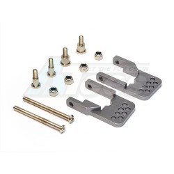 GPM Racing Tamiya CC01 Aluminium Rear Damper Mount With Multiple Holes- 1 Set Gun Metal