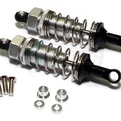 GPM Racing Tamiya CC01 Nylon Rear Ball Top Damper (70MM) With Aluminum Body & Ball Ends – 1Pair Set Silver