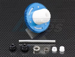 GPM Racing Tamiya CC01 Aluminum Motor Gear Set 4 Pcs Blue