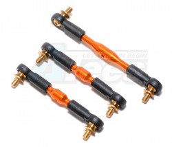 GPM Racing Tamiya CC01 Aluminum Tie Rod For Servo & Steering 3 Pieces Set Orange