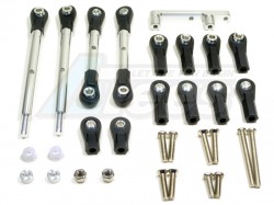 GPM Racing Tamiya CC01 Aluminum Rear Adjustable Suspension Links 4 Pieces Set Silver