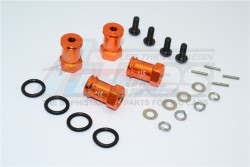 GPM Racing Traxxas 1/16 Mini E-Revo Aluminum Hex Adaptor (+15MM) - 4 Pcs Set  Orange