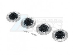 GPM Racing Traxxas 1/16 Mini E-Revo Aluminum Brake Disk Hex Adaptors - 4 Pcs Set Black