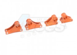 GPM Racing Traxxas 1/16 Mini E-Revo Aluminum Front+rear Rocker Arm - 4 Pcs Set Orange