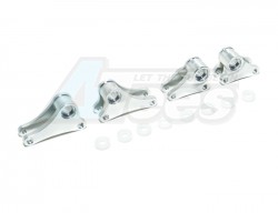 GPM Racing Traxxas 1/16 Mini E-Revo Aluminum Front+rear Rocker Arm - 4 Pcs Set Silver