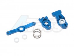 GPM Racing Traxxas 1/16 Mini Summit Aluminum Steering Assembly - 3 Pcs Set Blue