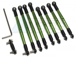 GPM Racing Traxxas 1/16 Mini Summit Aluminum Completed Tie Rod - 9pcs Set  Blue