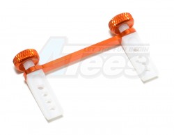 GPM Racing Traxxas 1/16 Mini E-Revo Aluminum Rear Modified Body Post Mount With Delrin Body Posts - 1 Set  Orange