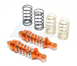 GPM Racing Traxxas 1/16 Mini E-Revo Aluminum Front/rear Adjustable Spring Damper (1.2mm 1.3mm & 1.4mm Coil Springs) With Aluminum Ball Ends - 1pr Set  Orange