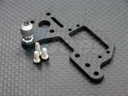 GPM Racing Kyosho Mini Inferno Graphite Servo Mount Cover With Screws - 1 Piece Set Silver