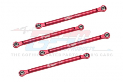 GPM Racing Team Losi 1/18 Mini LMT Aluminum 7075 Lower 4-Link Bar Set Red