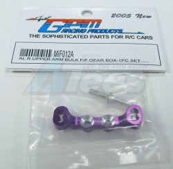 GPM Racing Kyosho Mini Inferno ST Aluminum Rear Upper Arm Bulk For Front Gear Box With Screws - 1 Piece Set Purple