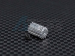 GPM Racing Kyosho Mini Inferno ST Aluminum Motor Gear (12t) - 1 Piece Set Silver