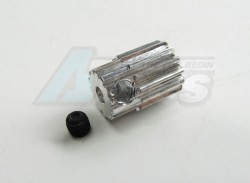 GPM Racing Kyosho Mini Inferno Aluminum Motor Gear (14t) - 1pc Set Silver