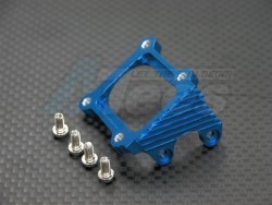 GPM Racing Kyosho Mini Inferno ST Aluminum Motor Heat Sink Mount With Screws - 1 Piece Set Blue