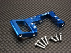 GPM Racing Kyosho Mini Inferno ST Aluminum Servo Mount With Screws (for Mini Servo) - 1 Piece Set Blue