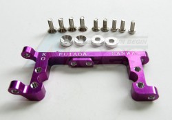 GPM Racing Kyosho Mini Inferno ST Aluminum Servo Mount With Screws & Shims (for Kopropo, Futaba, Sanwa) - 1pc Set Purple