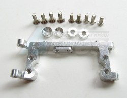 GPM Racing Kyosho Mini Inferno Aluminum Servo Mount With Screws & Shims (For Kopropo, Futaba, Sanwa) - 1Pc Set Silver