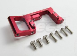 GPM Racing Kyosho Mini Inferno ST Aluminum Servo Mount With Screws (For Mini Servo) - 1Pc Set Red