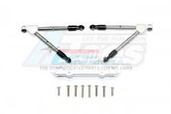 GPM Racing Traxxas Rustler VXL Aluminium Front Tie Rods With Stabilizer (For 67076-4) Silver