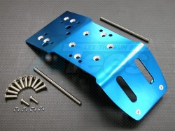 GPM Racing HPI Savage 21 Aluminum Front Skid Plate With Screws & Pins & E-Clips Set (SAV, SAX) Blue