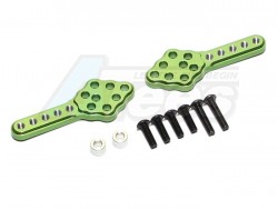 GPM Racing Axial SCX10 Aluminum Front/Rear Adjustable Shock Tower Mount with Multiple Angles (Up & Down) -1PR Green