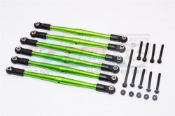 GPM Racing Axial SCX10 Aluminium Adjustable Link Parts For 295MM Wheelbase - 6Pcs Set Green