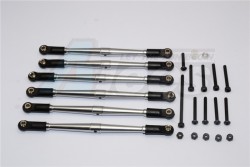 GPM Racing Axial SCX10 Aluminium Adjustable Link Parts For 308MM Wheelbase - 6Pcs Set Gun Metal