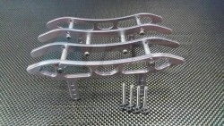 GPM Racing Axial SCX10 Aluminum Chassis Sled Guard - 1Set  Gun Metal