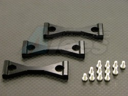 GPM Racing Tamiya 1/14 Truck (Globe Liner) Aluminum Middle Chassis Mount With Screws 3 Pieces Set Black