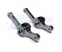 GPM Racing Tamiya 1/14 Truck (1838LS) Aluminum Front Knuckle Arm 1 Pair Gun Metal
