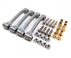 GPM Racing Tamiya 1/14 Truck MAN TGX Aluminum Radius Arm With Collars & Lock Nuts & Screws - 2prs Set Gun Metal