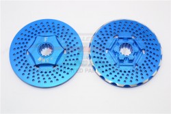GPM Racing Traxxas XMAXX Aluminium Rear Wheel Hex Claw +3MM With Brake Disk-2Pcs? Blue