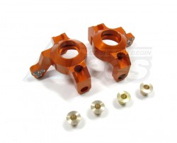 GPM Racing Axial Wraith Aluminum Steering Front Knuckles - 1 Pair Orange