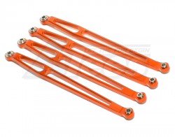 GPM Racing Axial Wraith Aluminum Wraith Lower  Tube Frame Brace - 4Pcs Set Orange