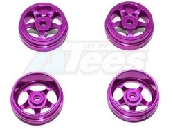 GPM Racing XMods Evolution Touring Aluminum Front & Rear Bold Rims (Star) - 4 Piece Set (Ridge) Purple