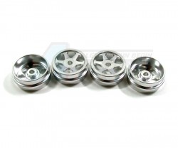 GPM Racing XMods Evolution Touring Aluminum Front & Rear Sinkage Rims (6 Poles) - 4pcs (ridge) Silver