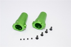 GPM Racing Axial Yeti Aluminium Straight Axle Adapter - 1Pair Set Green