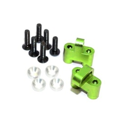GPM Racing Axial Yeti Aluminium Servo Mount - 1 Pair Set Green