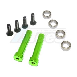 GPM Racing Axial Yeti Aluminium Steering Assembly Posts With Bearings - 2Pcs Set  Green