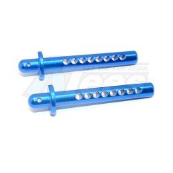 GPM Racing Axial Yeti Aluminium Front Body Post - 51mm Long  1Pr Blue
